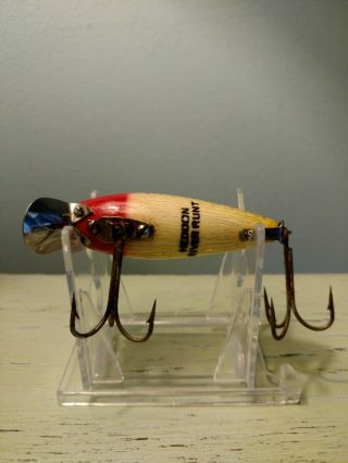 Vintage Heddon River Runt Lure In Red Head Shiner w/t Box. 5