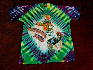 Vintage Grateful Dead 1993 Jack In The Box Not Fade Away Tie Dye T - Shirt L