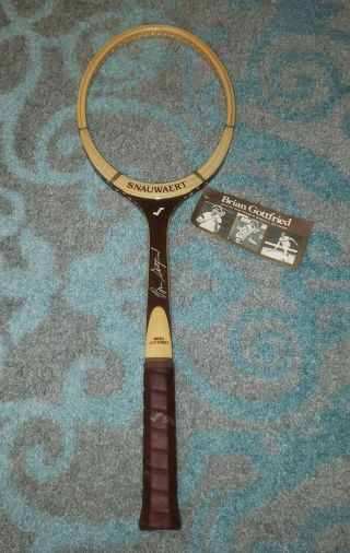 Vintage Wooden Tennis Racket Racquet Snauwaert Brian Gottfried