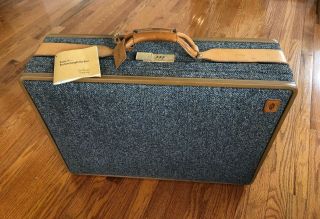 Vintage Hartmann Luggage Travel Belting Suitcase.  Tweed And Leather.  Usa