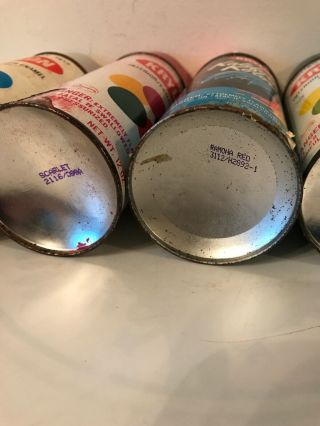Vintage Krylon Spray Paint Cans Pearl Gray Scarlet Ramona Red And Hunter Green 7