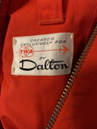 Vintage 1970 ' s DALTON EXCLUSIVELY FOR TWA Flight Attendant Stewardess RAINCOAT 2