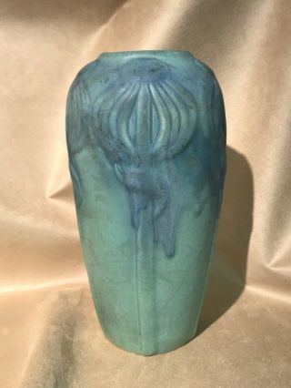 Vintage Van Briggle Blue Flower Art Pottery Vase 2