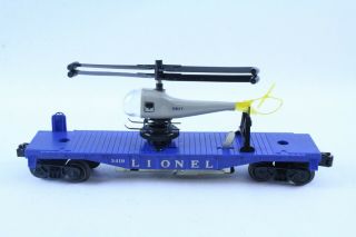 Vintage Lionel O Gauge No.  3419 Operating Helicopter Launching Flat Car