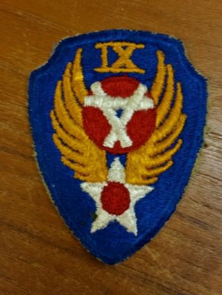 Scarce Ww2 U.  S.  Army Air Corps 9th Engineer Command Shoulder Patch