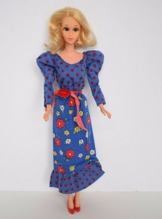 Vintage 1132 Walking Jamie Doll Sears Exclusive Ca1970 - 72 Blonde Maxi Dress