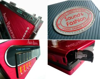 RARE Vintage Retro 80s SANYO Walkman MGP - 800D.  Fashion & Sound Line.  4x EQ 7