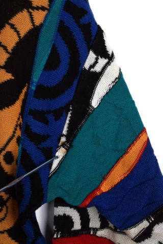 Vintage 80s St Croix Knits Mens Colorful Cosby Biggie Crewneck Sweater USA Sz L 8