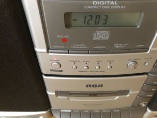 Vintage RCA RS1239B Component Sound System With Cassette,  CD Player AM/FM Radio 3