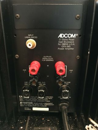 Adcom GFA - 565 Monoblock Amplifier in - Rare Amp 2