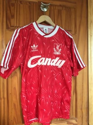 Rare Vintag Adidas Candy Sponsor Liverpool Jersey 1989 - 1991 Vtg