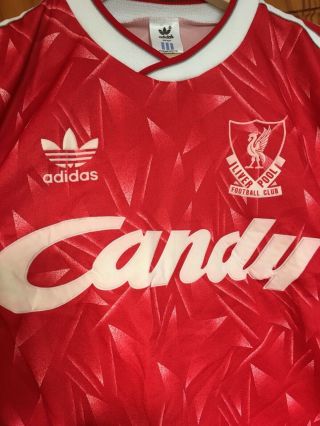 Rare Vintag Adidas Candy Sponsor Liverpool Jersey 1989 - 1991 VTG 2