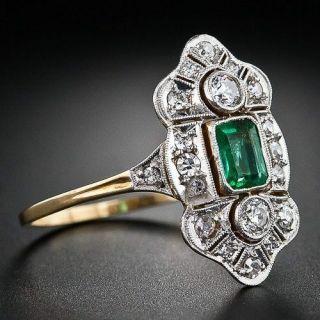 2.  10ct Emerald Cut Art Deco Vintage Engagement Wedding Ring 925 Silver 4