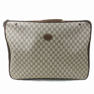 Authentic Vintage Gucci Travel Bag Light Brown Pvc 346079