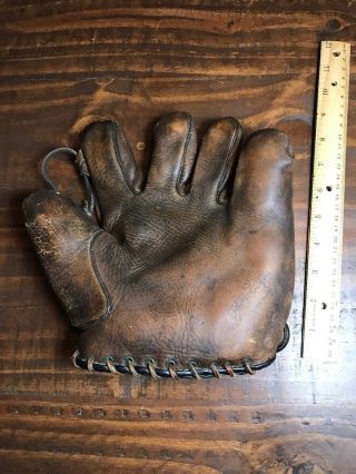 1920s Adolfo Luque Antique Leather Baseball Glove Rare 10