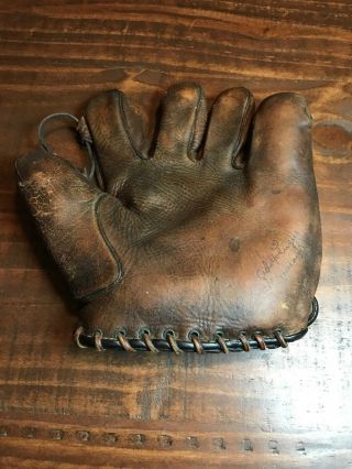 1920s Adolfo Luque Antique Leather Baseball Glove Rare