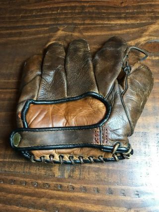 1920s Adolfo Luque Antique Leather Baseball Glove Rare 3