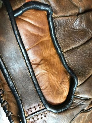 1920s Adolfo Luque Antique Leather Baseball Glove Rare 4