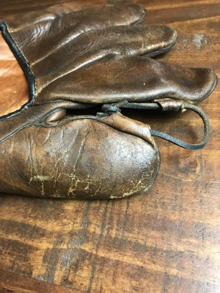 1920s Adolfo Luque Antique Leather Baseball Glove Rare 5