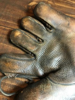 1920s Adolfo Luque Antique Leather Baseball Glove Rare 7