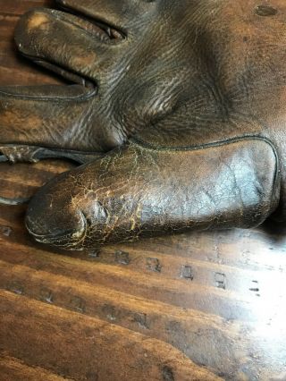 1920s Adolfo Luque Antique Leather Baseball Glove Rare 8