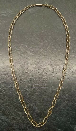 Antique Rose Rolled Gold / Gold Filled Fancy Linked Chain With Barrel Clasp. 2