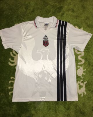 Vintage Adidas Dc United Mls Rare 98 99 Away Soccer Jersey Sz L White Usa Tag