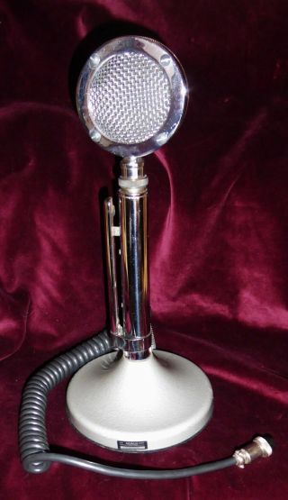 Vintage Astatic D - 104 Microphone T - Ug8 Stand Chrome Cb Ham Radio