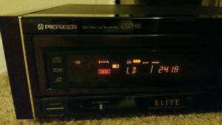 PIONEER ELITE CLD - 92 LASER DISC PLAYER RARE VINTAGE 5