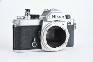 Vintage Nikon FM 35mm SLR Film Camera Body with Front Cap & Fresh Battery V85 2