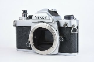 Vintage Nikon FM 35mm SLR Film Camera Body with Front Cap & Fresh Battery V85 3
