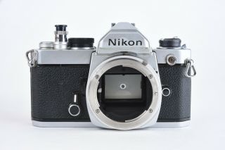Vintage Nikon FM 35mm SLR Film Camera Body with Front Cap & Fresh Battery V85 4