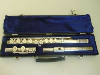 Vintage Gemeinhardt Silver Plate 2sp Flute With Case