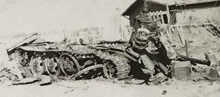 Ww2 Photograph Destroyed German Halftrack Vehicle Snap Shot