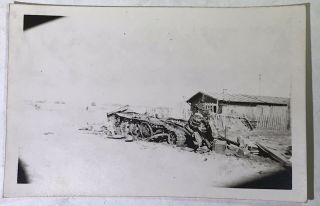 WW2 Photograph Destroyed German Halftrack Vehicle Snap Shot 2