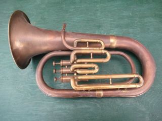 Vintage Brass Baritone Signed " 14 "