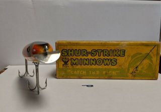 Vintage Rare Shur Strike Minnow Lure P - 11 Lj9407