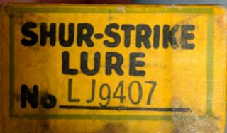 Vintage Rare Shur Strike Minnow Lure P - 11 LJ9407 7