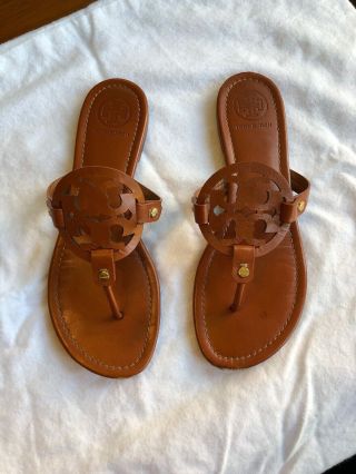 Pre - owned Tory Burch Miller sandals.  Size 9.  Vintage brown color. 2