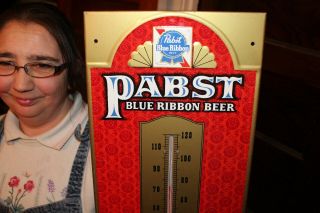 Rare Red Vintage 1950 ' s Pabst Blue Ribbon Beer 21 