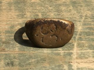 Ww2 Bronze Ring,  Trench Art From The German Bunker Stalingrad.  Size 19.  5.