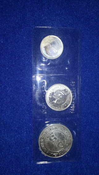 Ras Al Khaimah 1,  2 & 5 Riyals 1969 (AH1389),  Proof Set,  silver,  rare 3