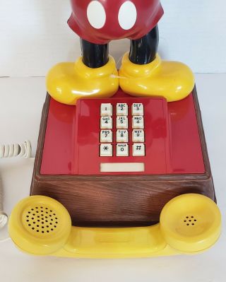 Walt Disney Mickey Mouse Touch Tone phone Telephone Vintage 1976 5
