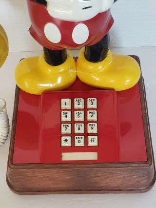 Walt Disney Mickey Mouse Touch Tone phone Telephone Vintage 1976 6