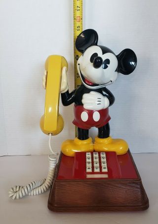 Walt Disney Mickey Mouse Touch Tone phone Telephone Vintage 1976 7