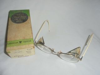 Vintage Ao American Optical Safety Eyeglasses Wire Rimmed