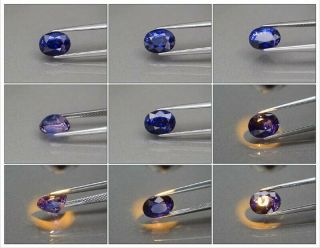 Rare 2.  28ct 8.  4x6.  4mm IF Oval Natural Color Change Sapphire,  Ceylon 4