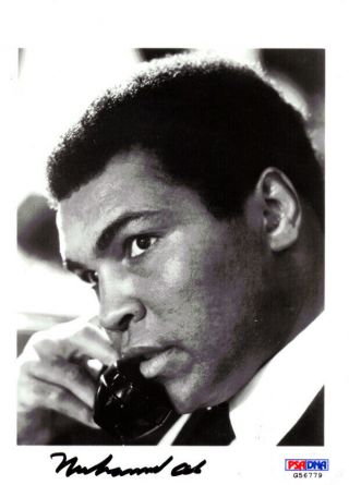 Muhammad Ali Autographed Signed 5x7 Photo Vintage Psa/dna G56779