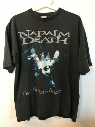 Napalm Death Europe 1994 T - Shirt Vintage Rare Grindcore Carcass Doom Metal Punk