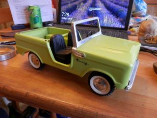 See Collectible Vintage " Nylint " Lime Green Bronco Toy W/trailer & Cage - Nr/bo